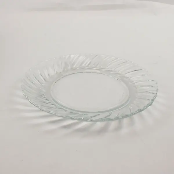 Set Of 4 Vitro Corning Spiral Rim Salad Plates Mexico 7"