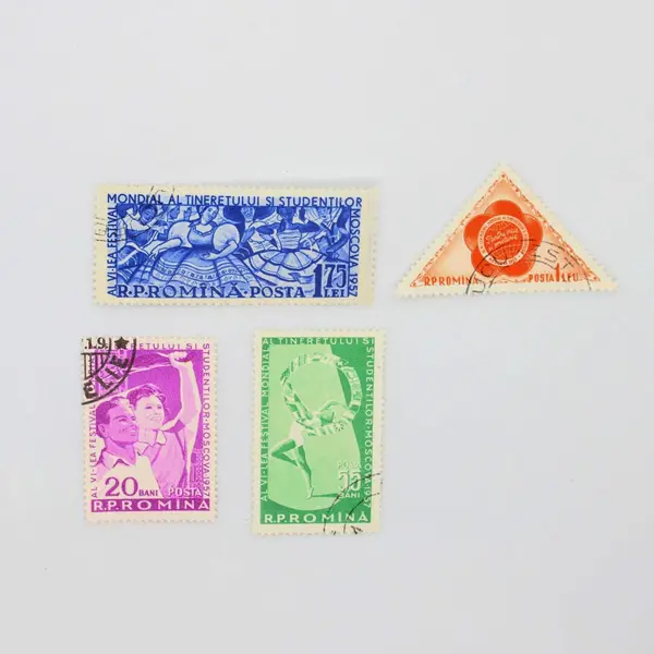 Lot of 7 Romania 1957 Used Postage Stamps Scott #1173-76 #1184-86