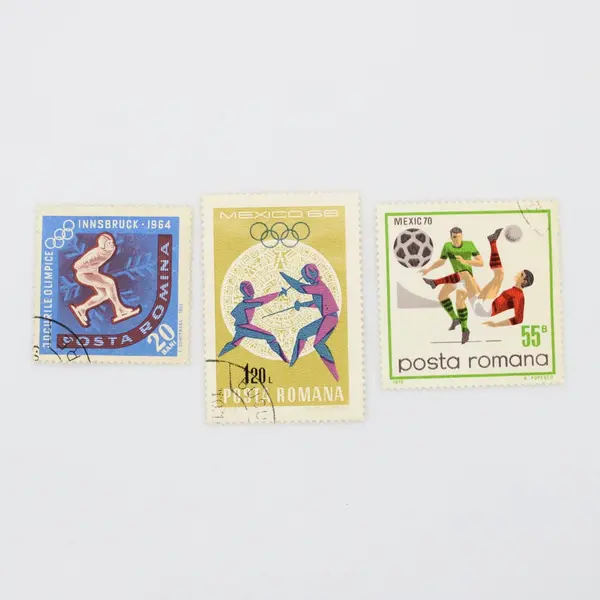 Lot of 7 Used Romania Olympic Stamps 1960-1976