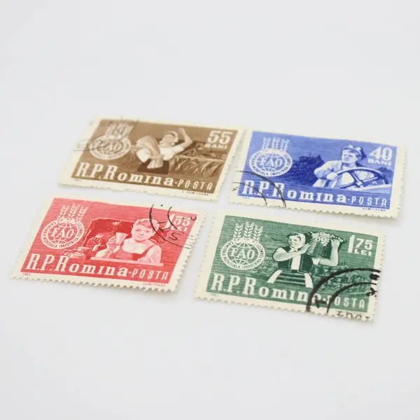 Lot of 4 Romania 1963 FAO Campaign Stamps Scott #1536-1539 Used