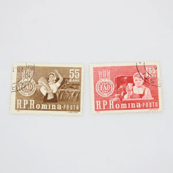Lot of 4 Romania 1963 FAO Campaign Stamps Scott #1536-1539 Used