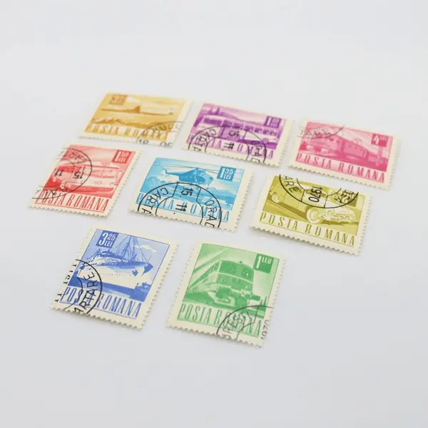 Lot of 8 Romania 1967-68 Transportation Postage Stamps Used