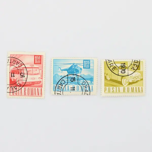 Lot of 8 Romania 1967-68 Transportation Postage Stamps Used