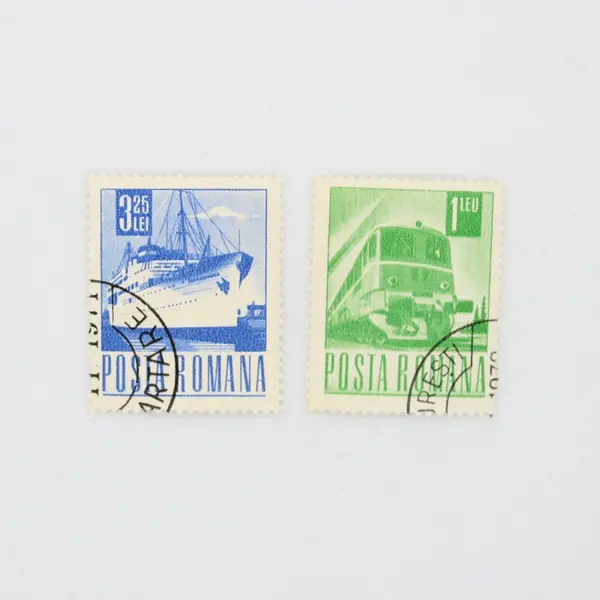 Lot of 8 Romania 1967-68 Transportation Postage Stamps Used