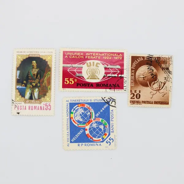 Lot of 10 Romania Used Commemorative Postage Stamps 1960s-1970s