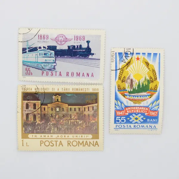 Lot of 10 Romania Used Commemorative Postage Stamps 1960s-1970s
