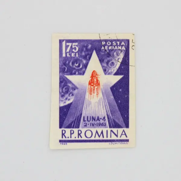 Lot of 6 Used Romania Airmail Postage Stamps 1950s-1960s