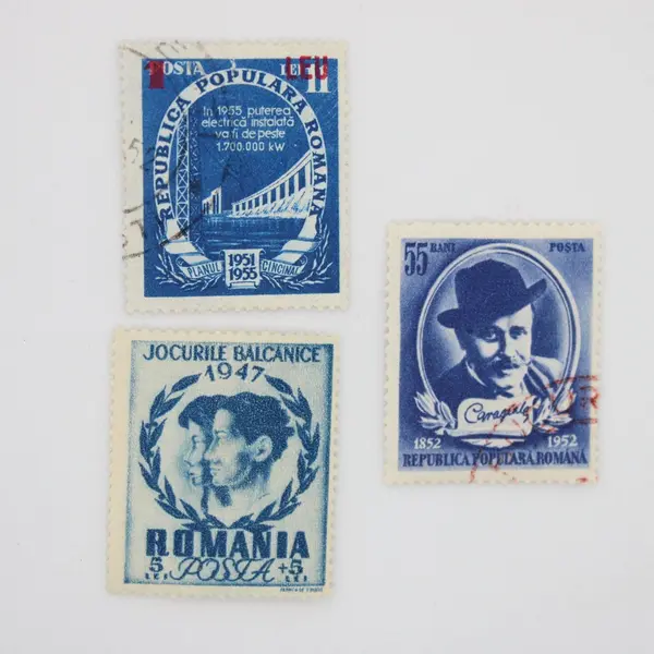 Lot of 10 Romania Used Commemorative Postage Stamps 1940s-1950s