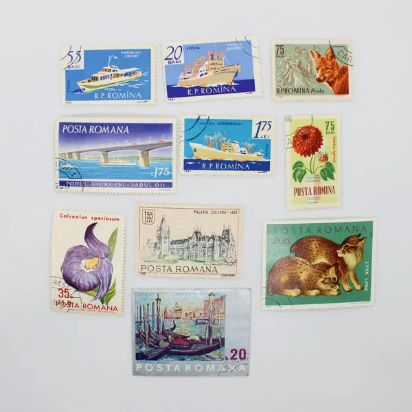Lot of 10 Romania Commemorative Stamps Used 1960s-70s
