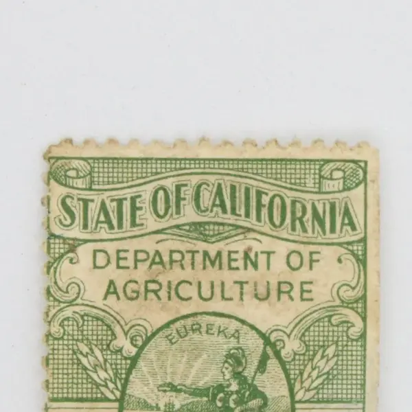 State of California Agriculture Feeding Stuffs 100 Lbs Tax Stamp 