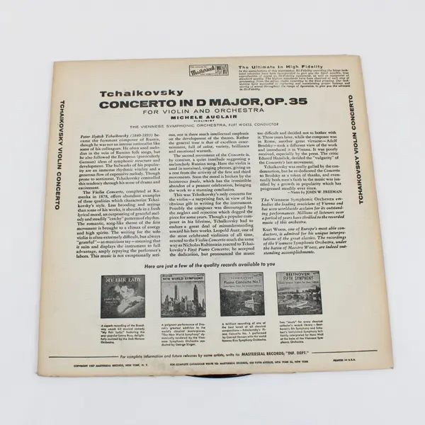 Masterseal MSLP-5002 Tchaikovsky Violin Concerto D Major, OP. 35