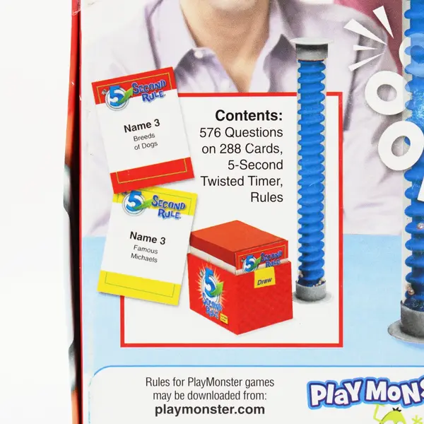 PlayMonster 5 Second Rule 10th Anniversary Family Game