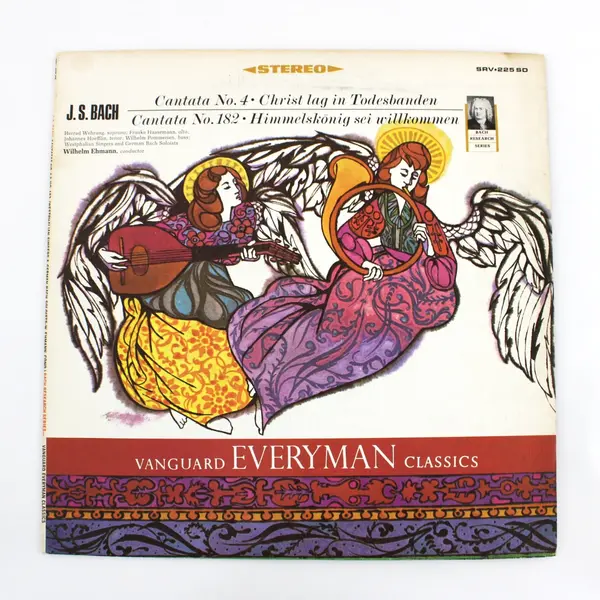 Bach 4/182 Christ lag Himmelskonig Vanguard Everyman Classics LP 12" SRV-225 SD