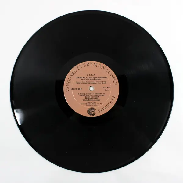 Bach 4/182 Christ lag Himmelskonig Vanguard Everyman Classics LP 12" SRV-225 SD
