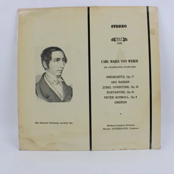 Musical Heritage Society MHS 1220 Carl Maria von Weber Overtures Stereo 12" 