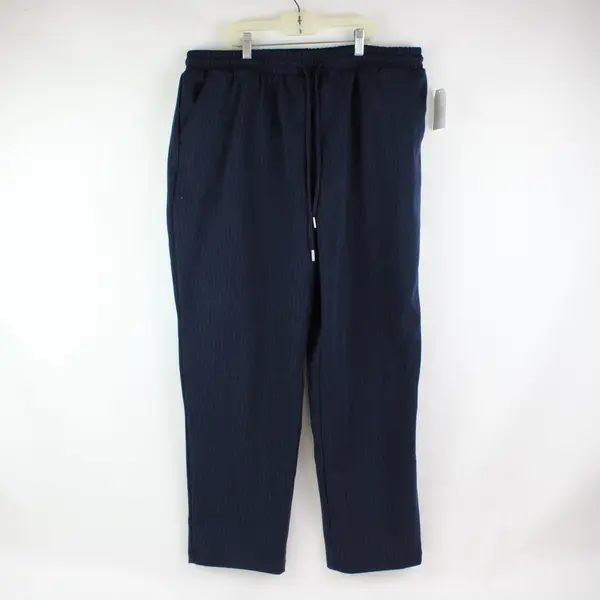 Time & Tru Women's Slim Commuter Pant XL 16-18 Navy Pinstripe NWT