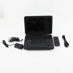 SQQBZZ 12.5" Portable DVD Player DVD/VCD/MP3/WMA/MPG/JPEG USB SD AV In/Out Black