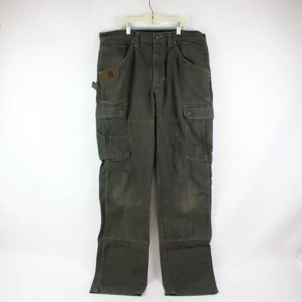 Wrangler Riggs Workwear Men's Gray Cargo Pants 34x34 Distressed Tear