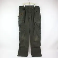 Wrangler Riggs Workwear Men's Gray Cargo Pants 34x34 Distressed Tear