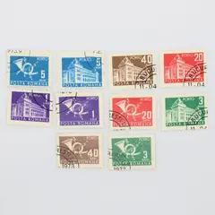 Lot of 10 Romanian Postage Due Stamps 1972-1973 Canceled