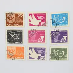 Romania 1960s–1970s PORTO Postage Due Stamps Used Lot of 9