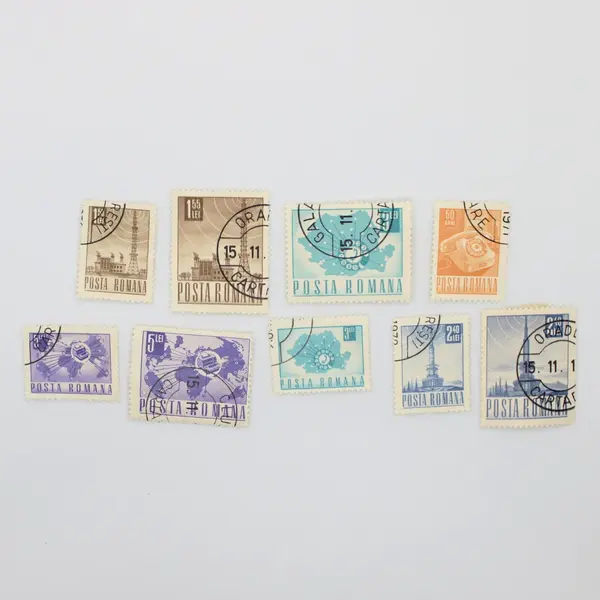 Lot of 9 Romania 1967 Communication Stamps Used
