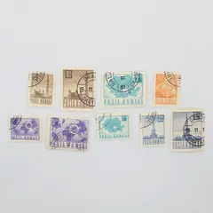 Lot of 9 Romania 1967 Communication Stamps Used