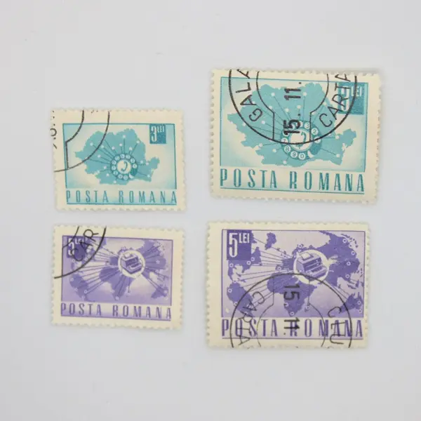 Lot of 9 Romania 1967 Communication Stamps Used