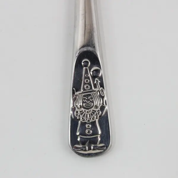 Unbranded Adult Table Knife 6.5" Raised-Relief Juggling Clown Handle