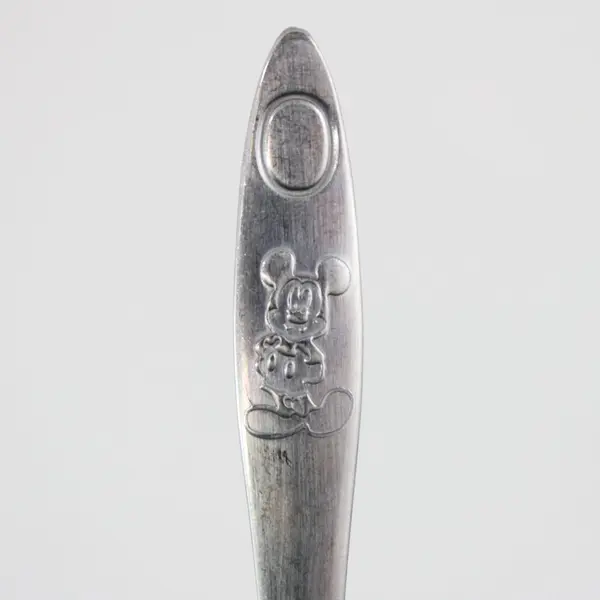 Unbranded Mickey Mouse Youth Round Bowl Spoon Embossed Handle 6.75"