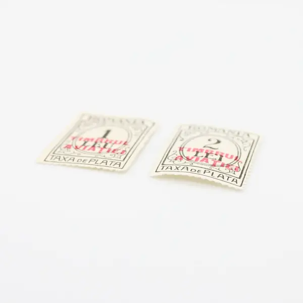 2 Romania 1931 Taxa de Plata Postal Tax Stamps 1 Leu & 2 Lei