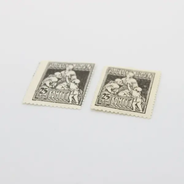 Romania Postal Tax Stamps 25 Bani Scott RA13-RA14 Pair
