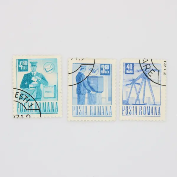 Lot of 8 Romania 1960s Infrastructure Stamps Used
