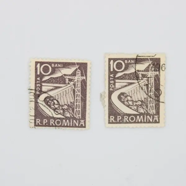 Lot of 8 Romania 1960s Infrastructure Stamps Used