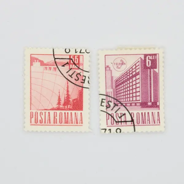 Lot of 8 Romania 1960s Infrastructure Stamps Used