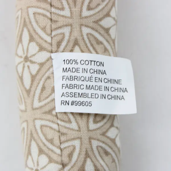 Set of 5 Beige Cotton Padded Clothes Hangers