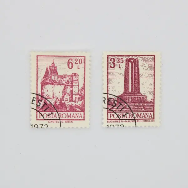 Lot Of 5 Romania 1970s Architecture Postage Stamps Used