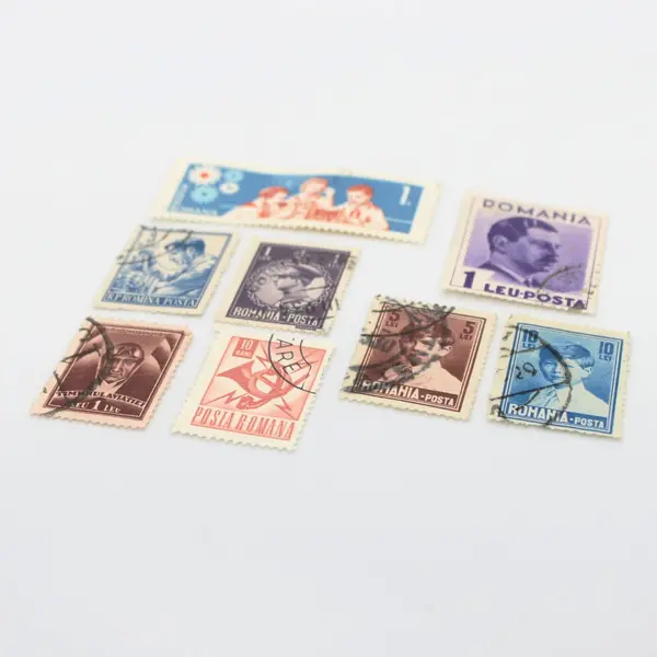 Lot of 8 Used Romanian Postage Stamps 1930s–1960s