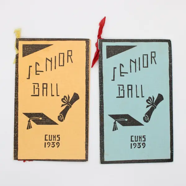 Lot Of 2 1939 Columbia Union High School White Salmon Wash Senior Ball Booklets 
