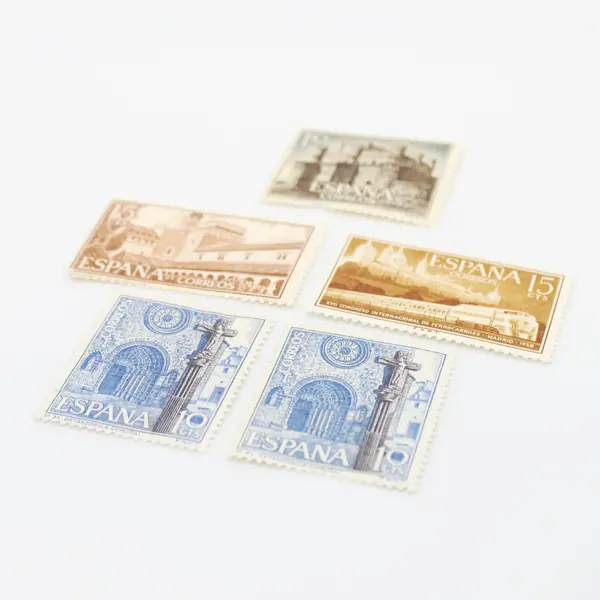 Lot of 5 Spain Architecture Stamps 1950s-1960s Mint Hinged