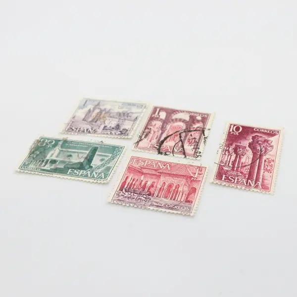 Lot of 5 Spain Architecture Stamps 1950s-1960s Used