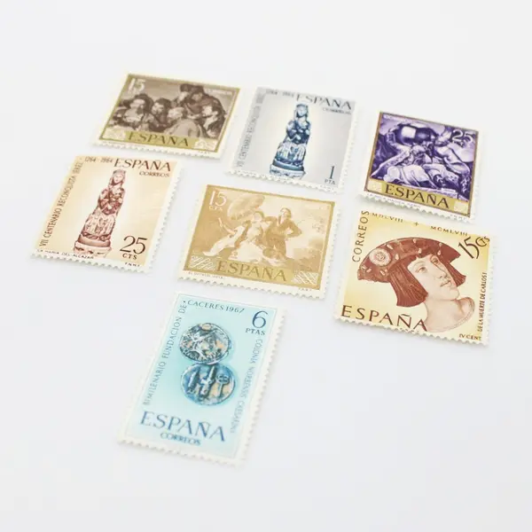 Lot of 7 Spain Art Postage Stamps 1958-1967 Art Theme