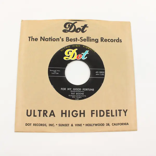 Pat Boone For My Good Fortune/Gee, But It's Lonely Dot Records 12" Vinyl Record