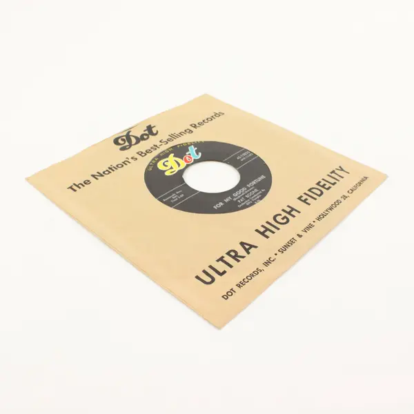 Pat Boone For My Good Fortune/Gee, But It's Lonely Dot Records 12" Vinyl Record