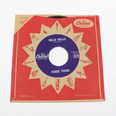 Faron Young Hello Walls / Congratulations  7" Vinyl Record