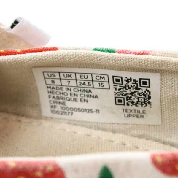 Pre-Owned TOMS Birch Alpargata Toddler Shoes Size 8 Strawberry Print