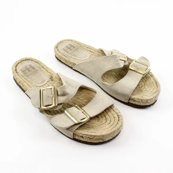 Haute Hippie Nikki Women's Size 10 Cream Espadrille Slide Sandals