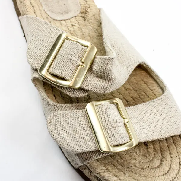 Haute Hippie Nikki Women's Size 10 Cream Espadrille Slide Sandals