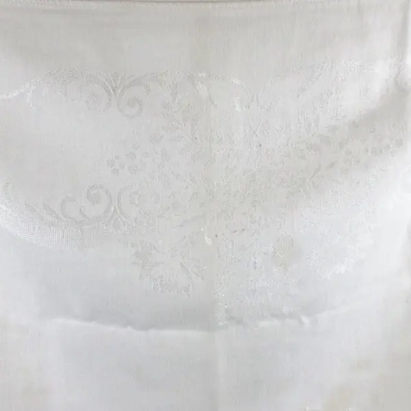 Off-White Floral Tablecloth 89 x 54 in Dining Table Linen