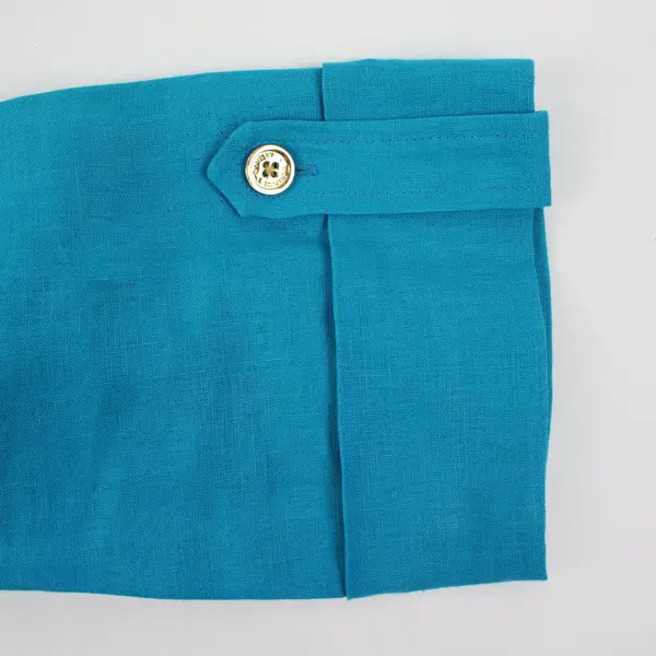 Jones New York Women's Petite PM Turquoise Utility Jacket Half Sleeve